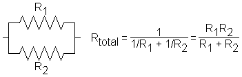 Rtotal = R1xR2/(R1+R2)
