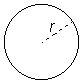 circle with radius r