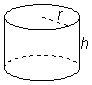 right circular cylinder with radius r and height h